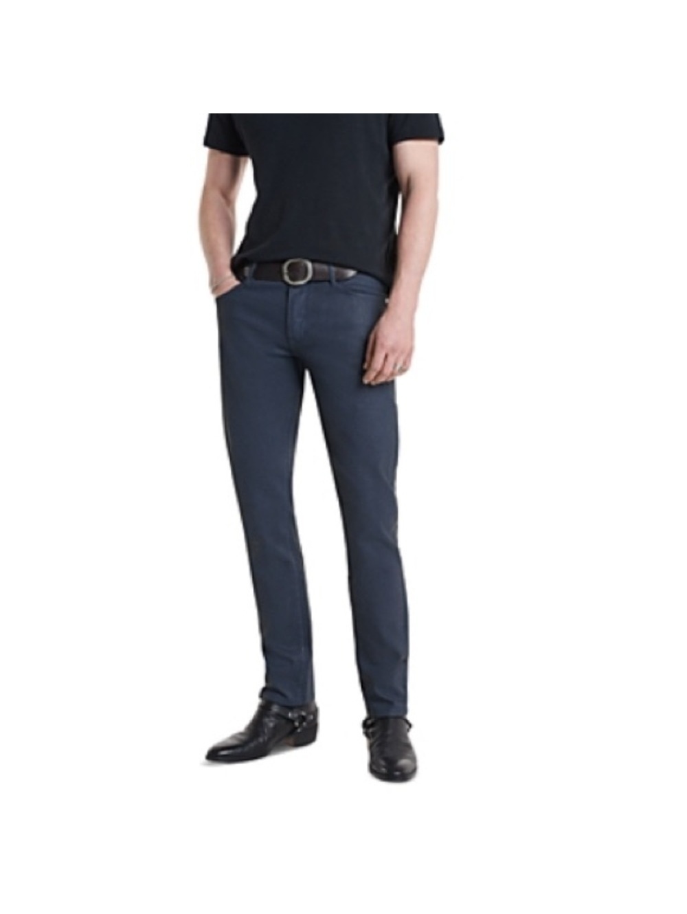 John Varvatos Coated Navy Jeans, Size 31 New w/Tag $368